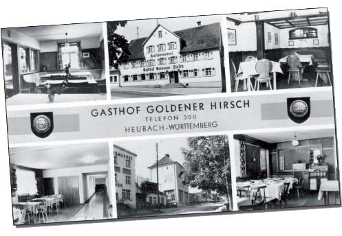 Postkarte Goldener Hirsch